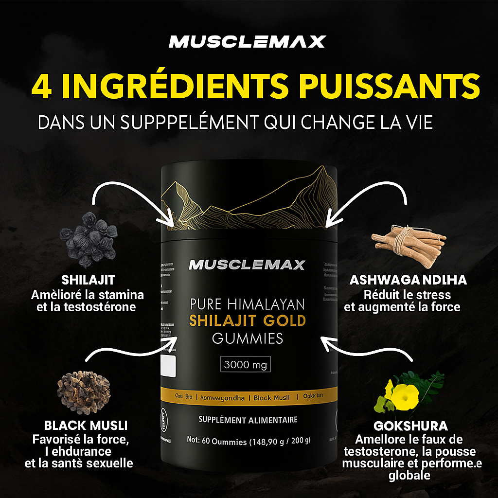 Bonbons gélifiés Shilajit purs MuscleMax™