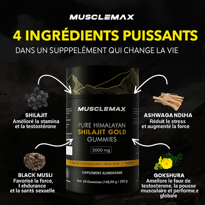 Bonbons gélifiés Shilajit purs MuscleMax™